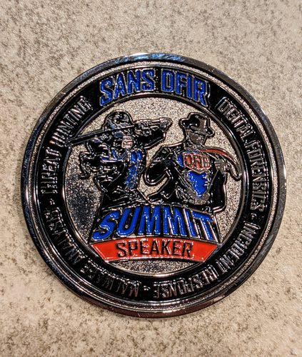 SANS DFIR Summit Speaker Coin